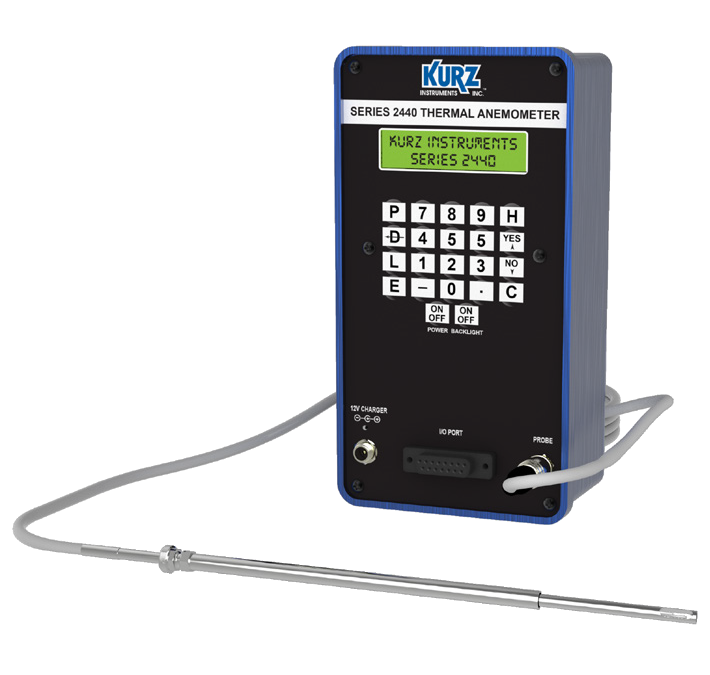 Kurz 2441 Lab Grade Portable Air Velocity Meter (Discontinued, see Kurz 2443 Expandable Probe Portable Flow Meter)