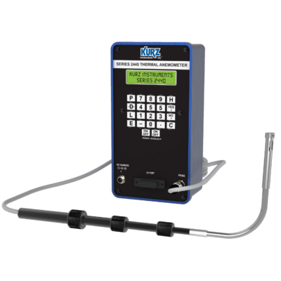 Kurz 2442 Industrial HVAC Portable Flow Meter (Discontinued, see Kurz 2443 Expandable Probe Portable Flow Meter)