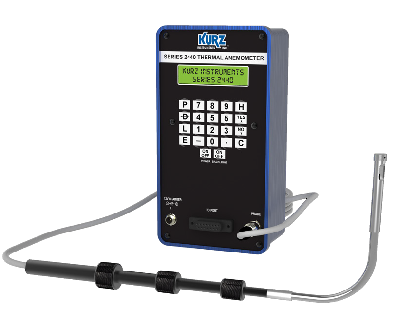 Kurz 2442 Industrial HVAC Portable Flow Meter (Discontinued, see Kurz 2443 Expandable Probe Portable Flow Meter)