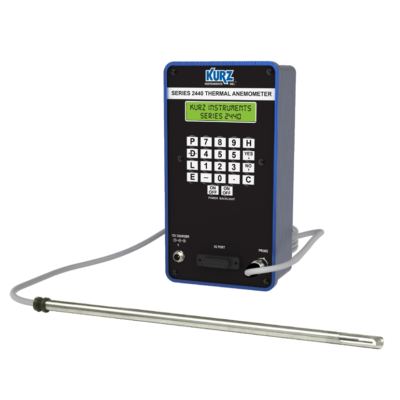 Kurz 2445 High Temperature Probe Portable Flow Meter